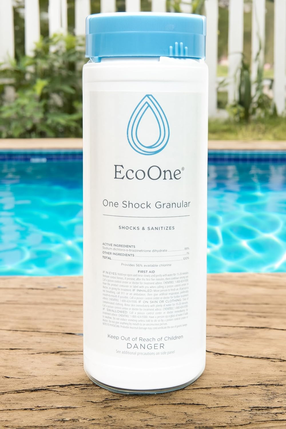 One Shock Granules by Ecoone | Self-Dissolving Hot Tub Shock Treatment Chlorine Granules | Daily or Weekly Spa Shock & Sanitation | Sodium Dichloro-Triazinetrione Dihydrate (55% Chlorine), 2 Lb