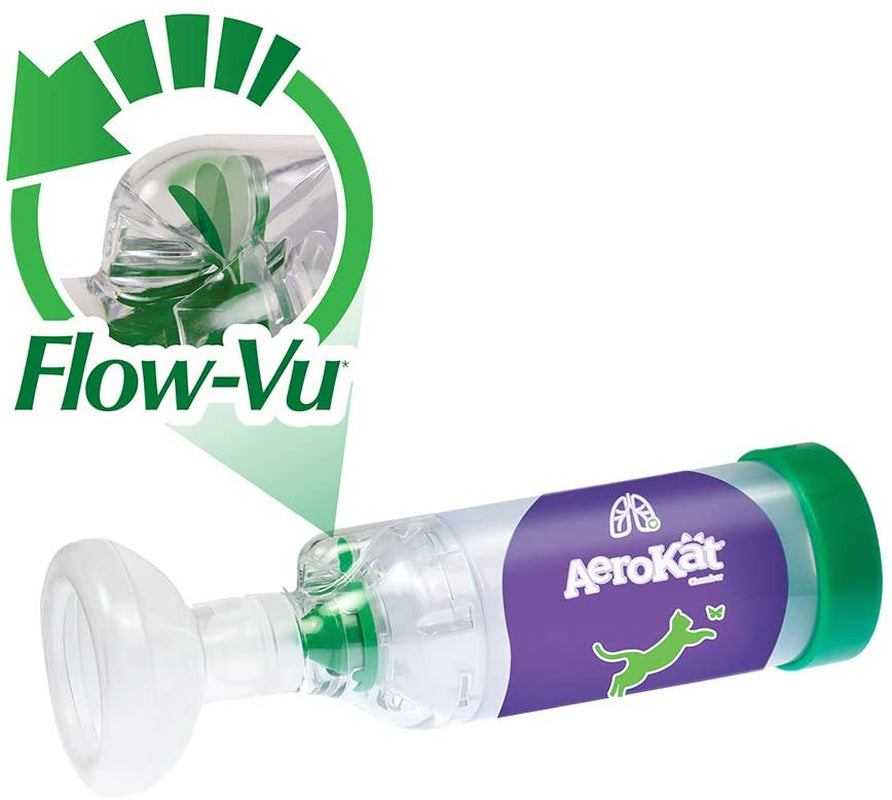 The Original Feline Aerosol Chamber Inhaler Spacer for Cats and Kittens with Exclusive Flo-Vu Indicator