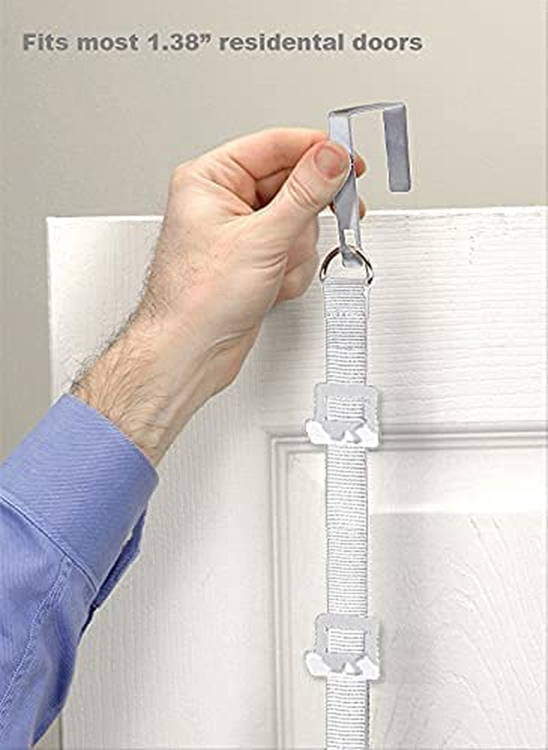 Perfect Curve Hat Organizer Cap Rack FAV | Hat Racks | Hold up to 40 Caps | over Door Organizer for Baseball Hat | Fitted & Adjustable Caps & Visors | Door Slam Proof | 2 Straps | White