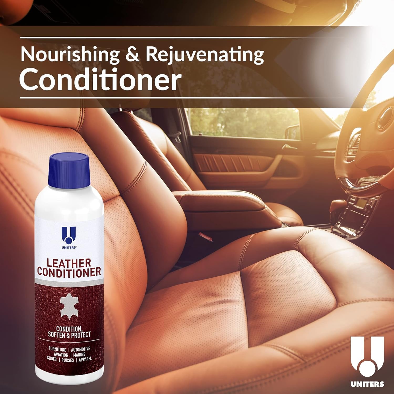 Leather Conditioner Cream Protector – Leather Conditioner for Car Seats, Motorcycles, Furniture, Holsters, Saddle, Handbags, Apparel, Boots and Shoes - Interior Care Products 500Ml 16.9 Oz