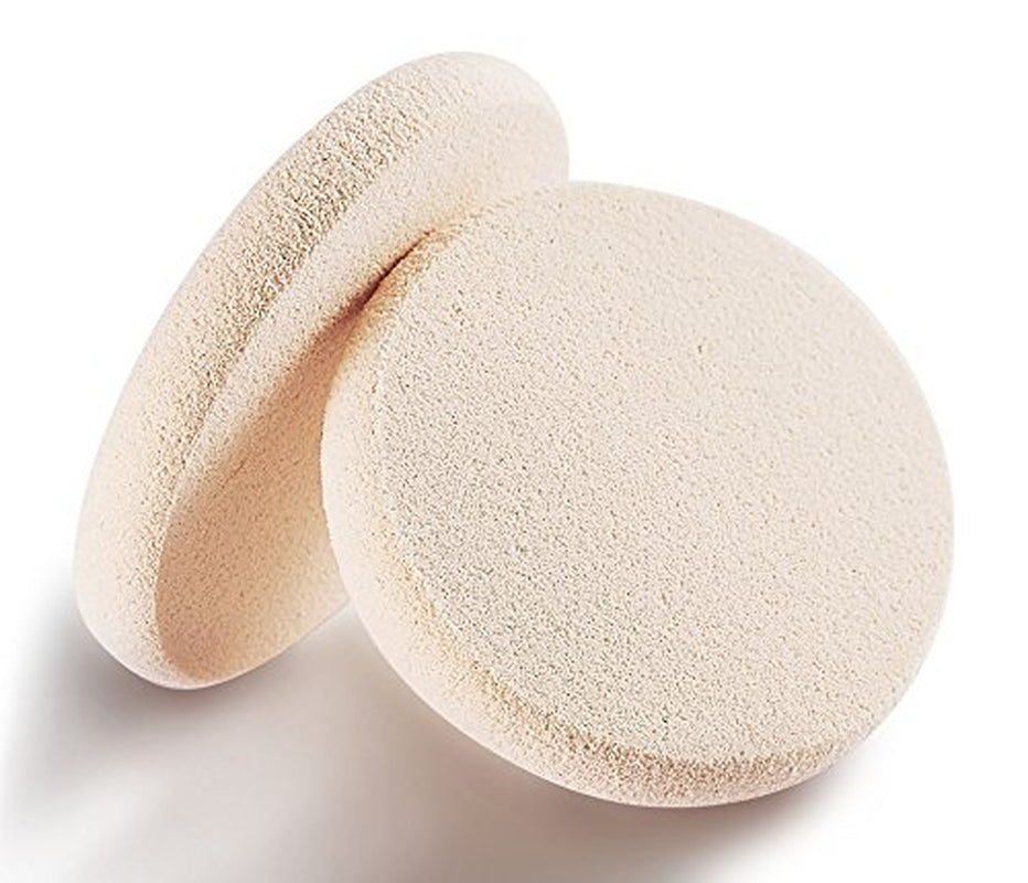 KOOBA 2Pcs round Makeup Sponges with 1 Travel Case, Beauty Face Primer Compact Powder Puff, Blender Sponge Replacement for Cosmetic Flawless Foundation, Sensitive and All Skin Types