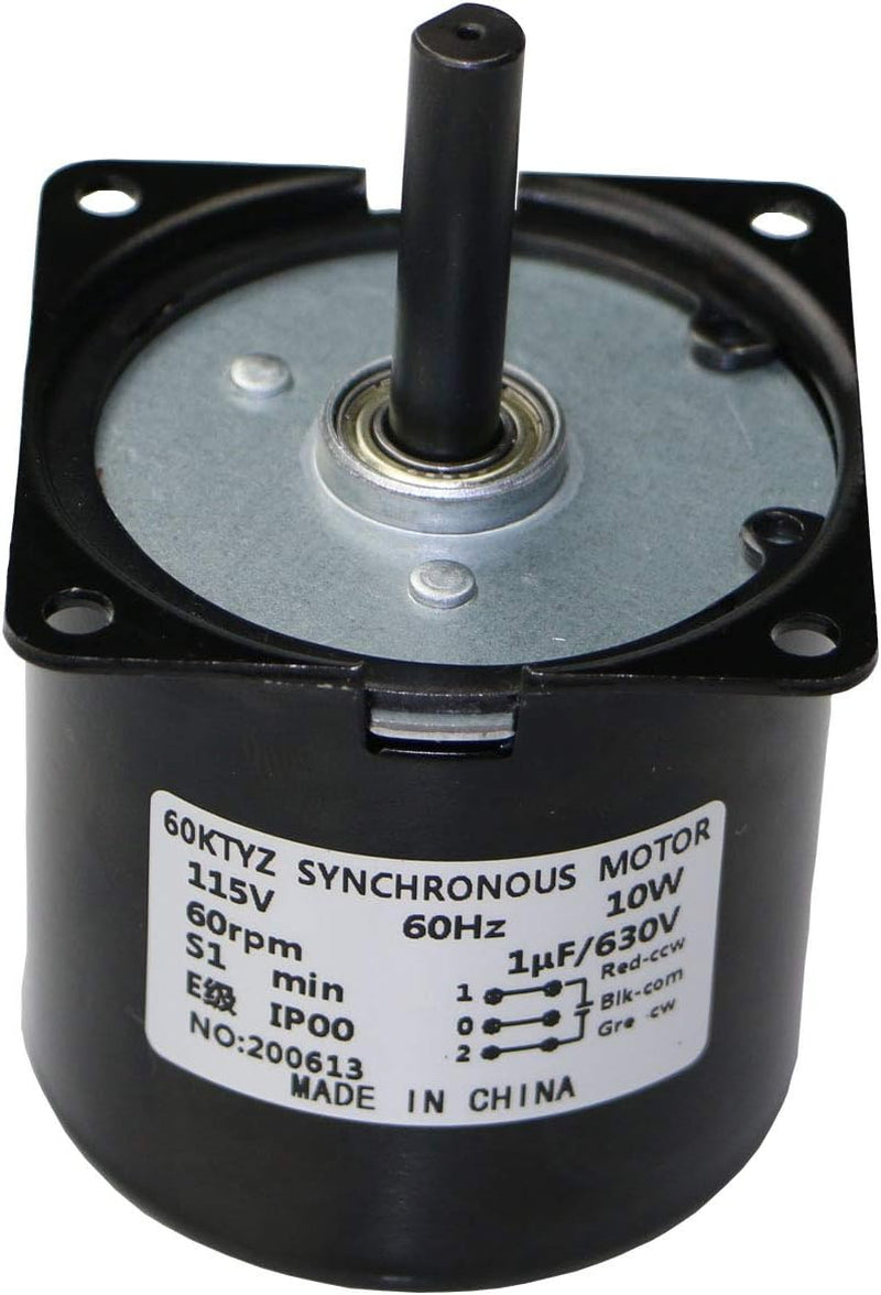 60RPM Reducer Motor Dual Bearing Synchronous Gear AC Motor CW/CCW Control 115V 60Hz 10W 60KTYZ