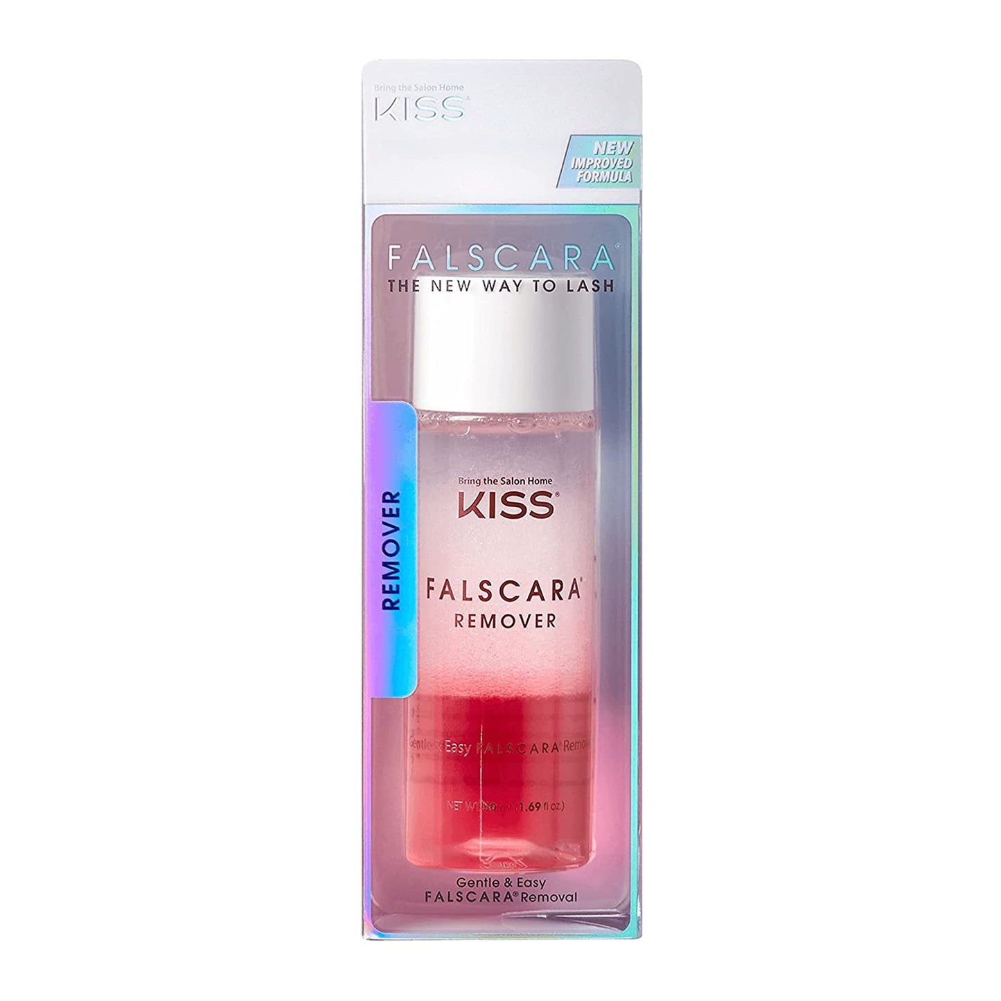 KISS Falscara Remover for Lash Adhesive, Makeup, and False Eyelash Wisps, Rosewater Infused Gentle Nourishing Formula, Includes 1 Bottle of Lash Remover, Net Wt. 50 Ml (1.69 Fl. Oz.)