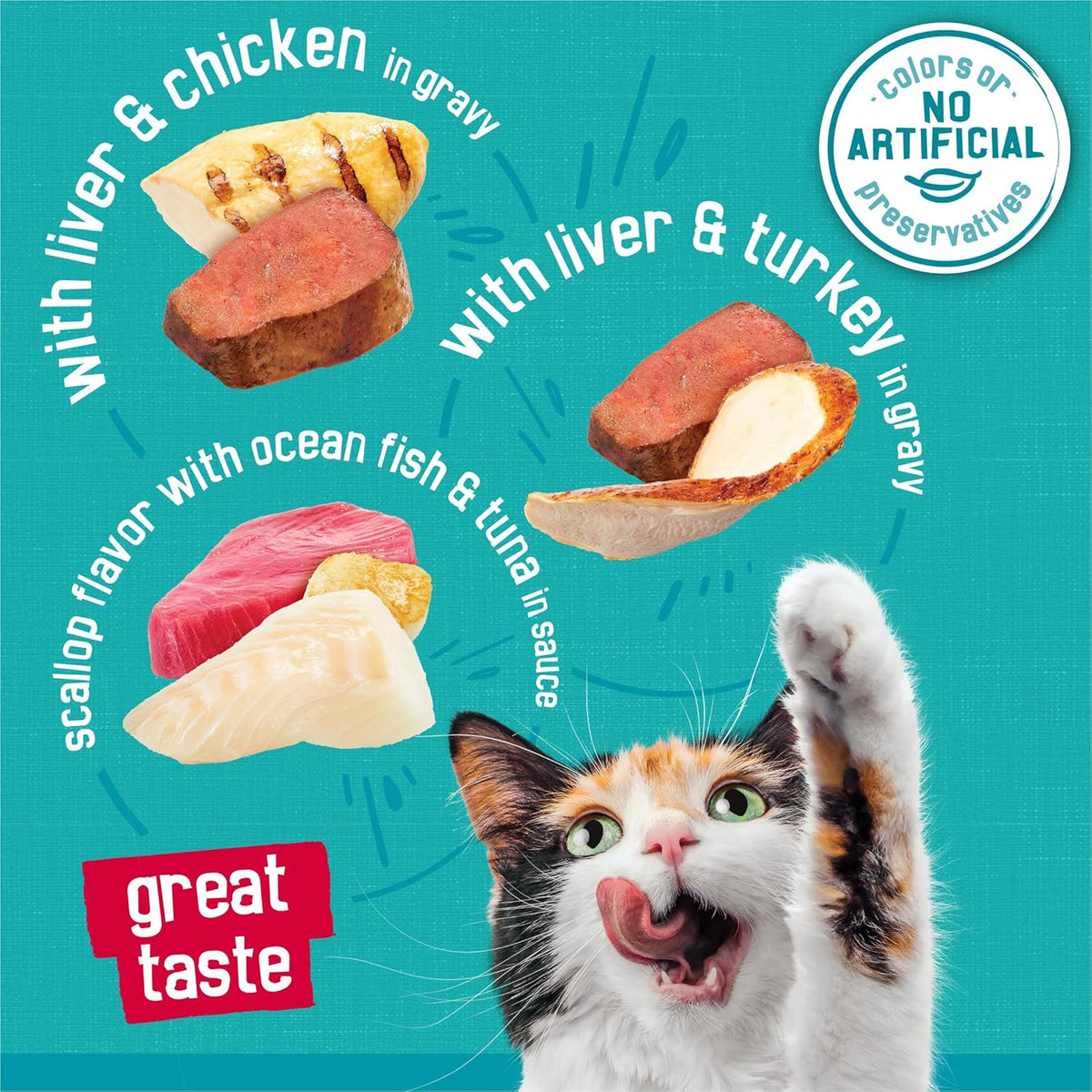 Purina Friskies Gravy Wet Cat Food Variety Pack, Tasty Treasures Prime Filets - 5.5 Ounce (Pack of 12)