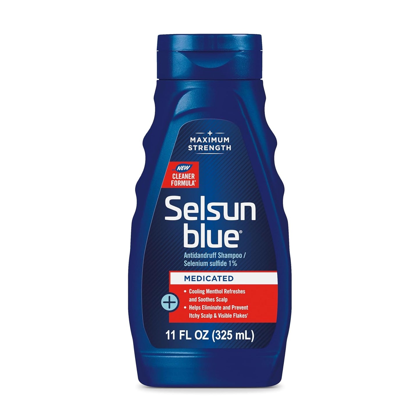 Selsun Blue Medicated Anti-Dandruff Shampoo with Menthol, 11 Fl. Oz., Maximum Strength, Selenium Sulfide 1%