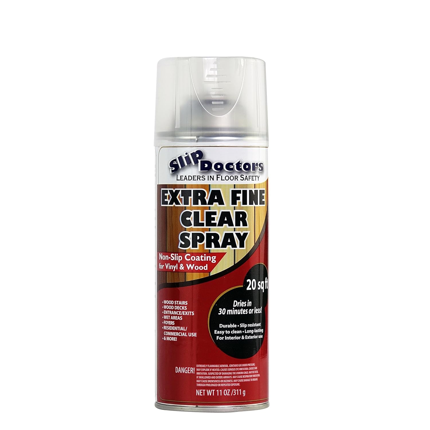 Anti-Slip Spray for Wood, Vinyl and Laminate Floors and Stairs – Clear Extra Fine Non-Slip Spray-On Grip Coating