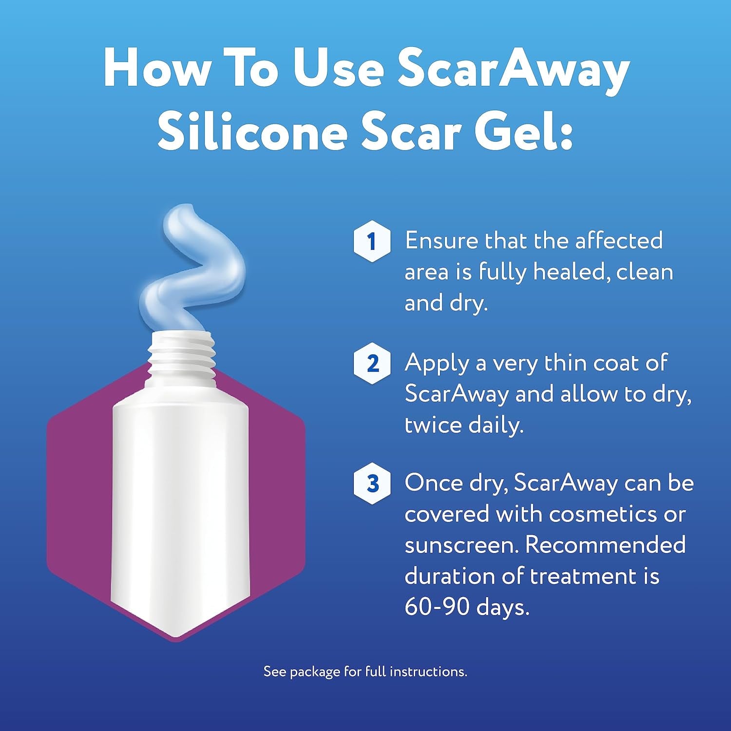 Scaraway Silicone Scar Gel, Helps Improve Size, Color & Texture of Hypertrophic & Keloid Scars from Injury, Burns & Surgery, Water Resistant, 10G (0.35 Oz)