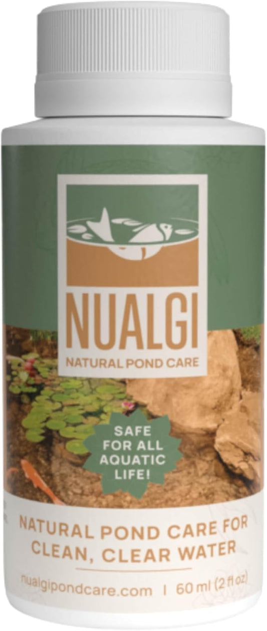 Natural Pond Cleaner, 60Ml, Clarifier for Fish Ponds, Safe for All Aquatic Life Including Koi, Pond Water Clarifier Treats up to 60,000 Gallons