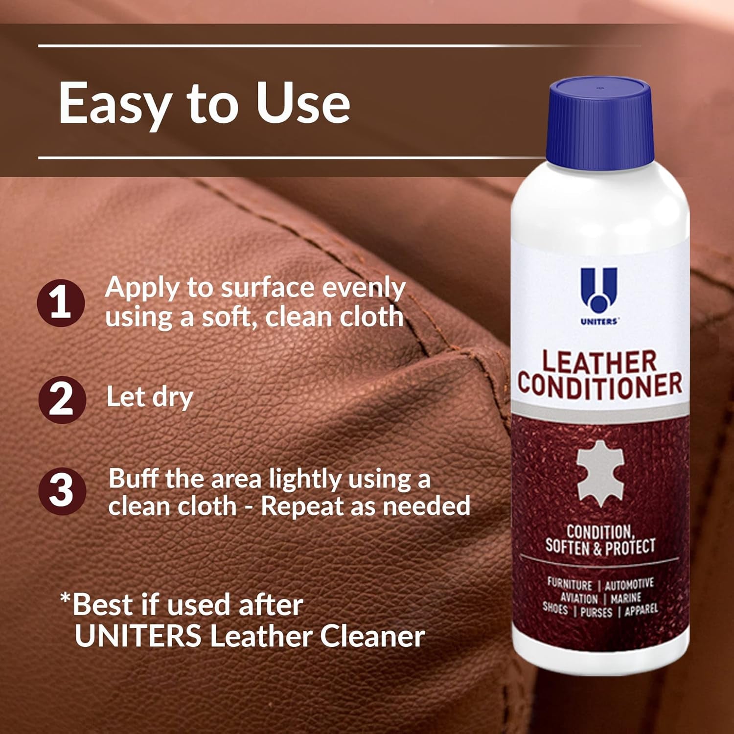 Leather Conditioner Cream Protector – Leather Conditioner for Car Seats, Motorcycles, Furniture, Holsters, Saddle, Handbags, Apparel, Boots and Shoes - Interior Care Products 500Ml 16.9 Oz