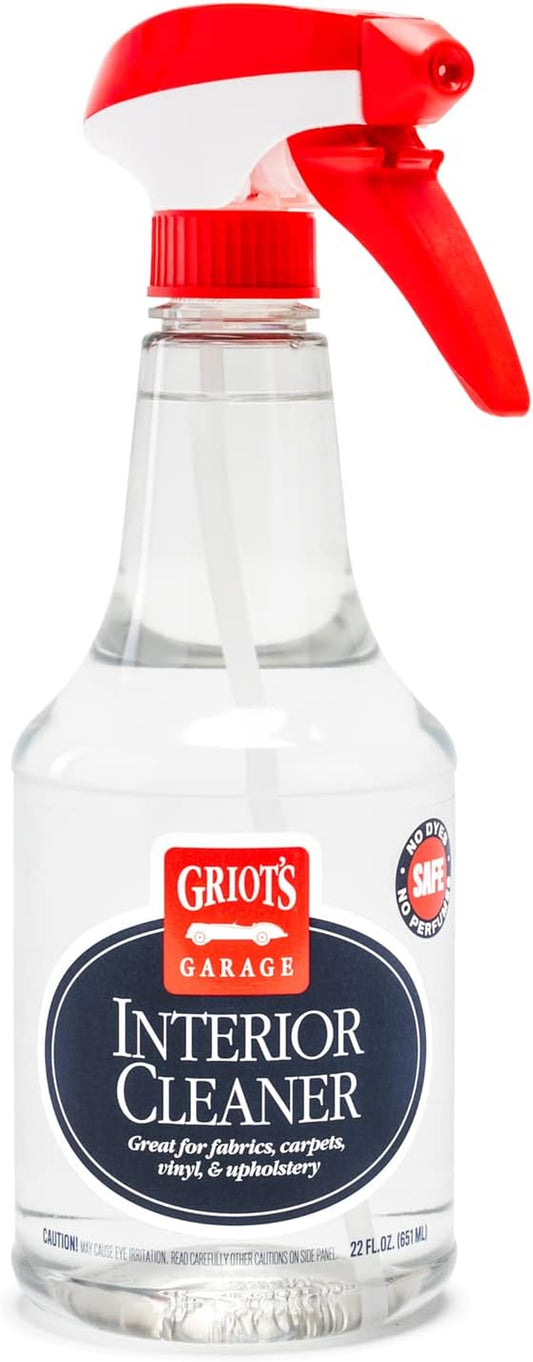 Griot'S Garage 10956 Interior Cleaner 22Oz – Safe on All Interior Surfaces – Carpets, Upholstery, Plastic, Etc. Contains No Dye’S or Additives, Perfect for Cars, Trucks, Suv’S, Rv’S, Boats, & More!