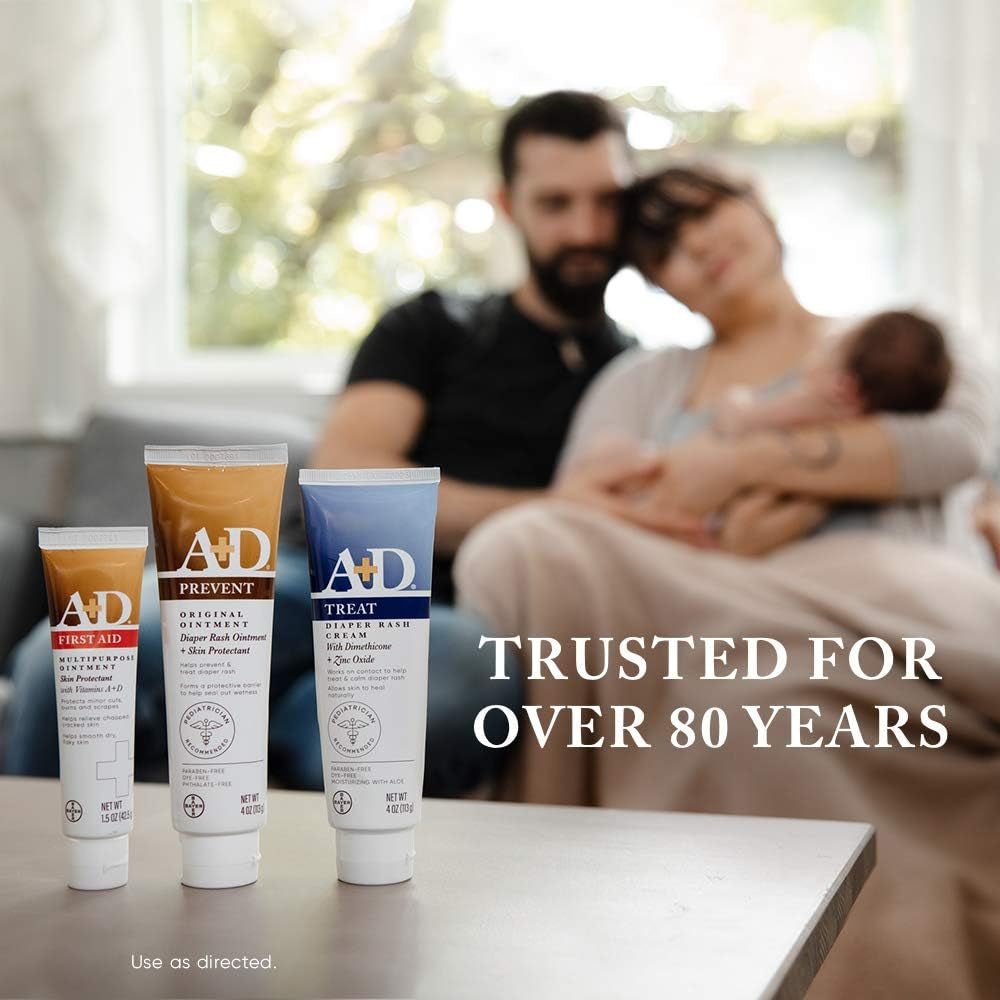 A+D Original Diaper Rash Ointment, Skin Protectant with Lanolin and Petrolatum, (Packaging May Vary) Cream 16 Ounce (Pack of 1)
