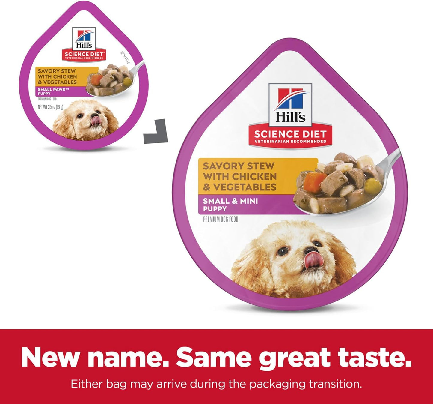 Hill'S Science Diet Puppy, Puppy, Small & Mini Breeds Puppy Premium Nutrition, Wet Dog Food, Chicken & Vegetables Stew, 3.5 Oz Tray, Case of 12