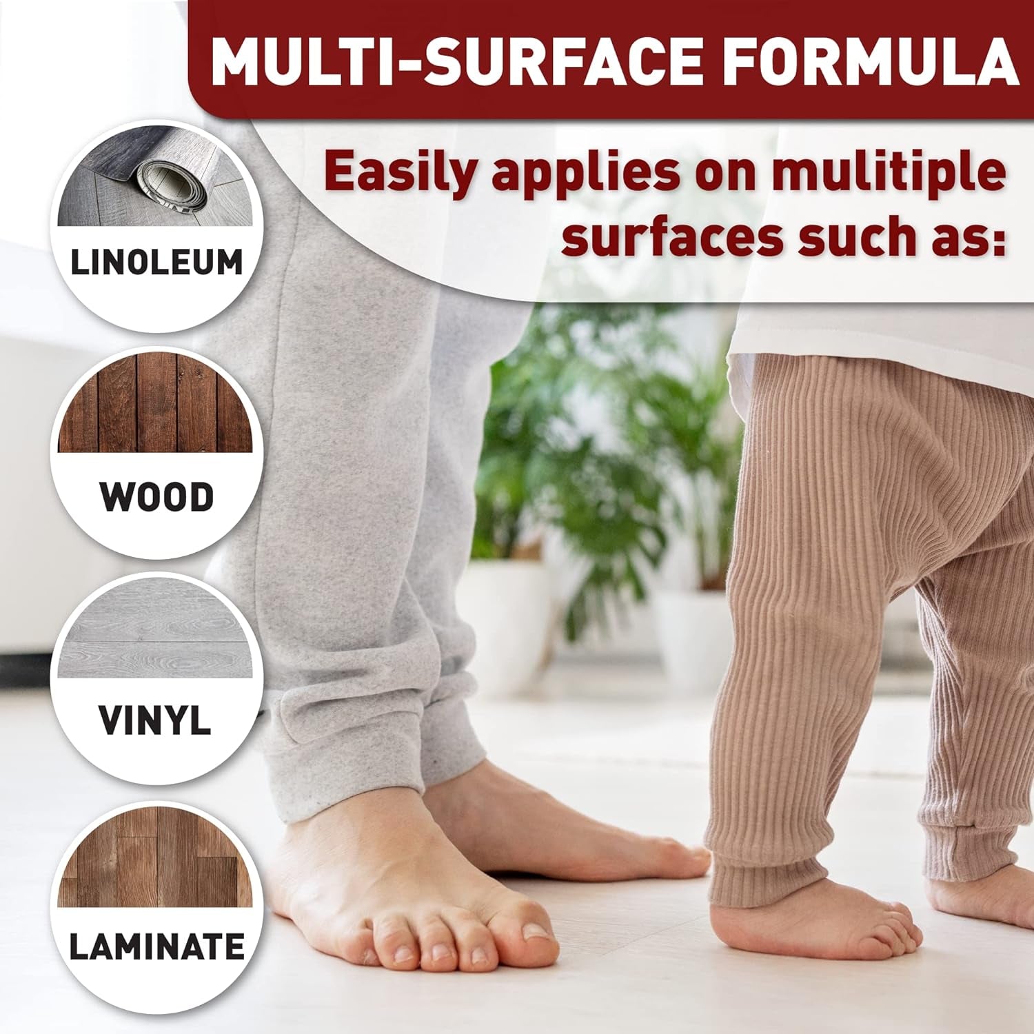 Anti-Slip Spray for Wood, Vinyl and Laminate Floors and Stairs – Clear Extra Fine Non-Slip Spray-On Grip Coating