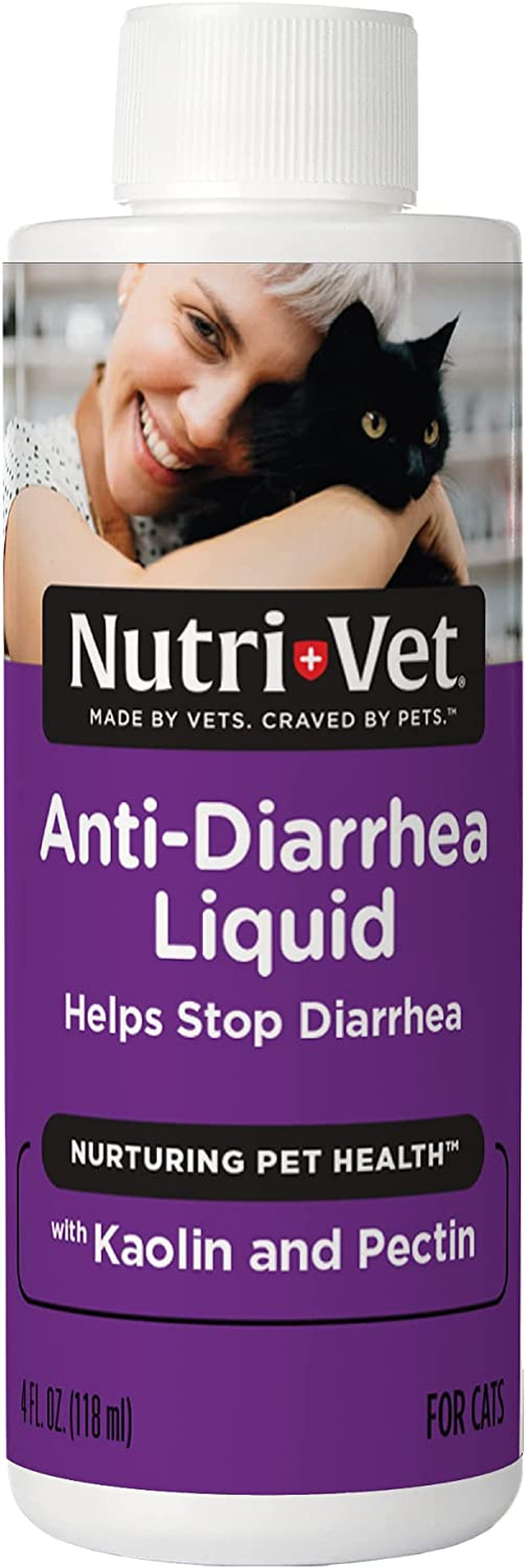 Nutri-Vet anti Diarrehea Liquid for Cats | Detodxifying Agent Works against Bacterial Toxins | 4 Ounces
