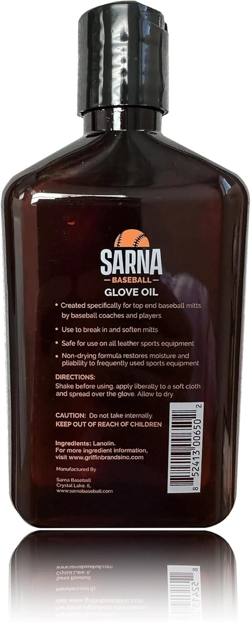 Softball Glove Oil - Softens, Hydrates, and Break-In Baseball Gloves and Softball Mitts by Increasing Flexibility - Great for Breaking in New Equipment (8.0 Oz) - Made in USA