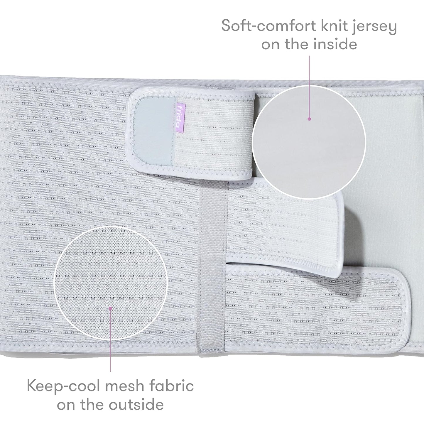 Frida Mom Belly Binder Postpartum Recovery, for Natural Delivery & C-Section Recovery, 9" High Adjustable Compression Wrap