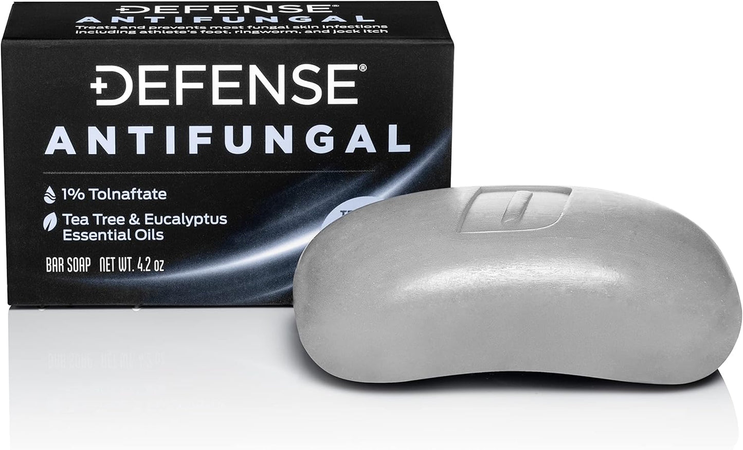 Defense Antifungal Bar Soap | Jock Itch, Ringworm, Athlete'S Foot, Skin Fungus | Medicated anti Fungal Treatment (One Bar, No Case)