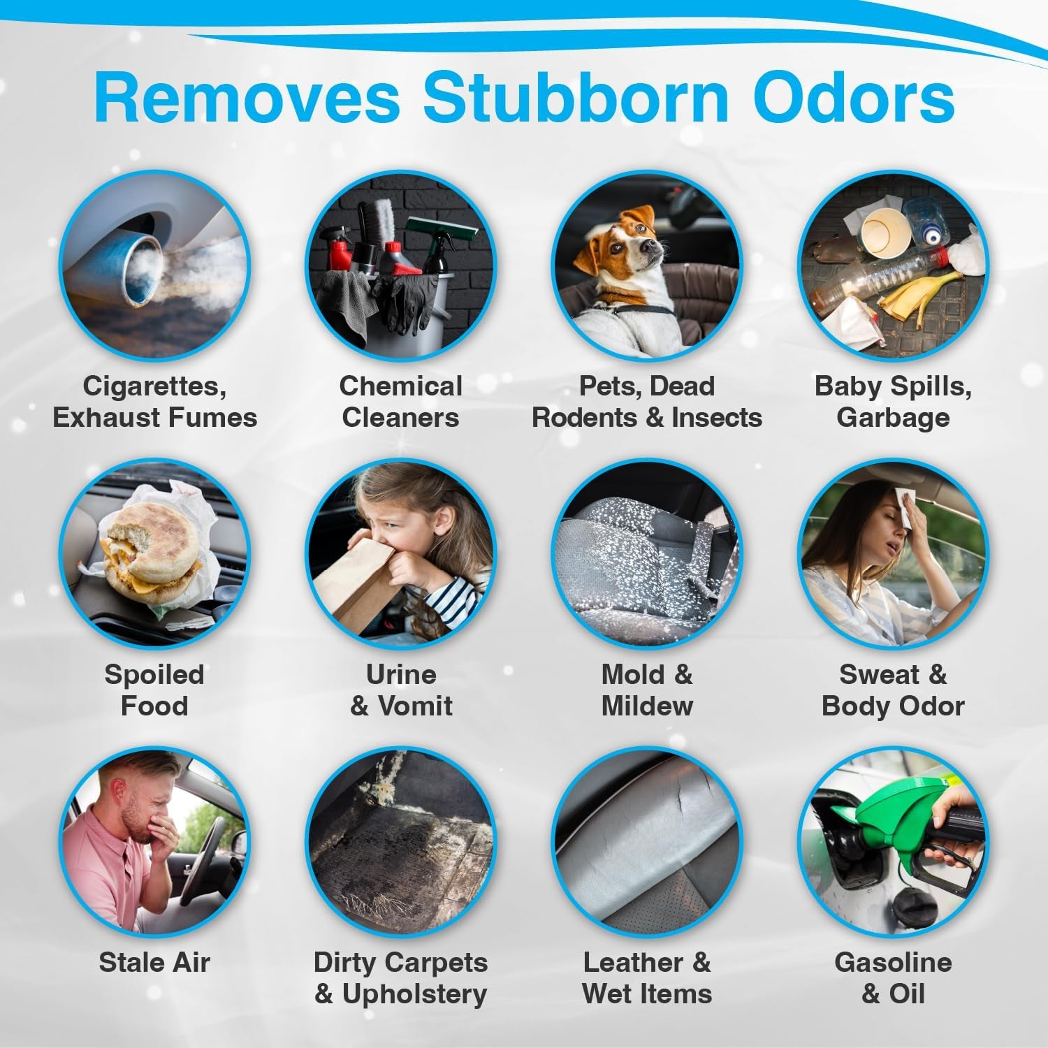 Auto Shocker, Quick Release Car Odor Eliminator, Eco-Friendly Chlorine Dioxide Odor Bomb for Vehicle Interior up to 250 Cubic Feet