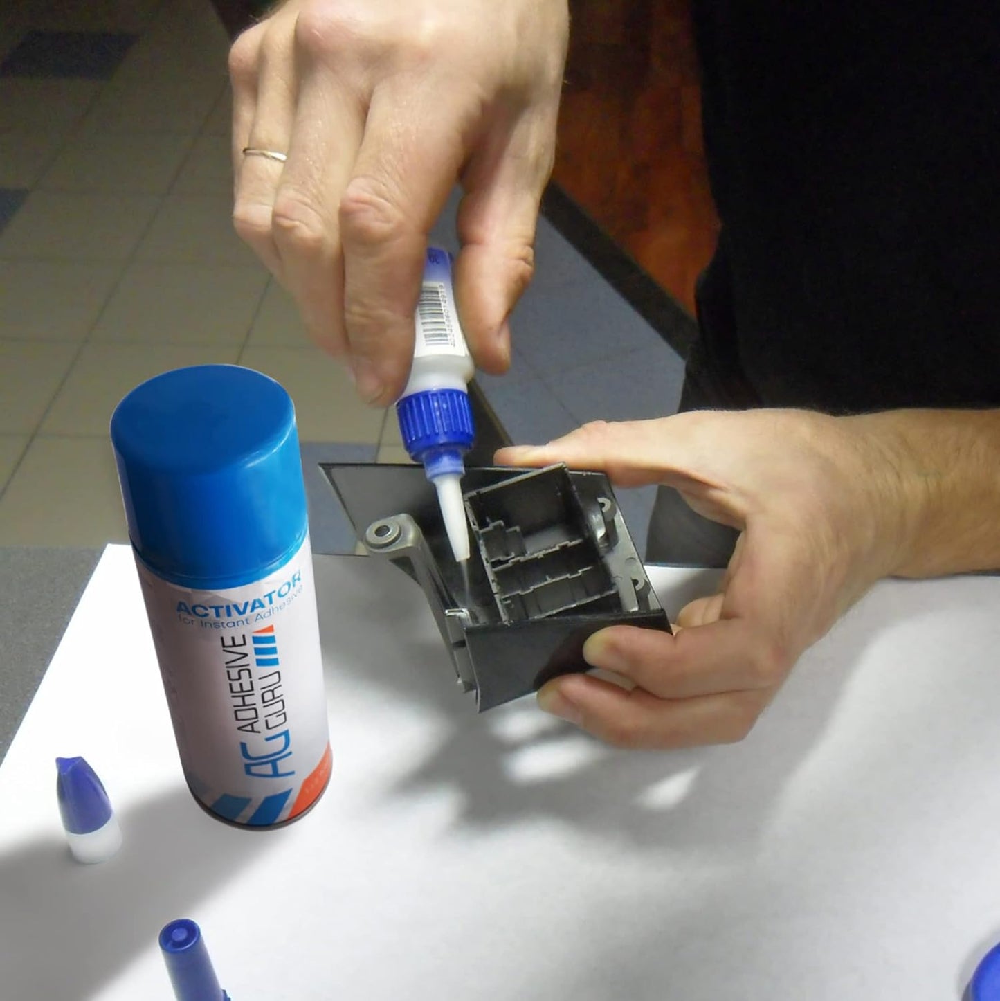 Adhesive Guru CA Glue Accelerator Spray (6.75 Fl Oz) Aerosol Activator for Super Glues
