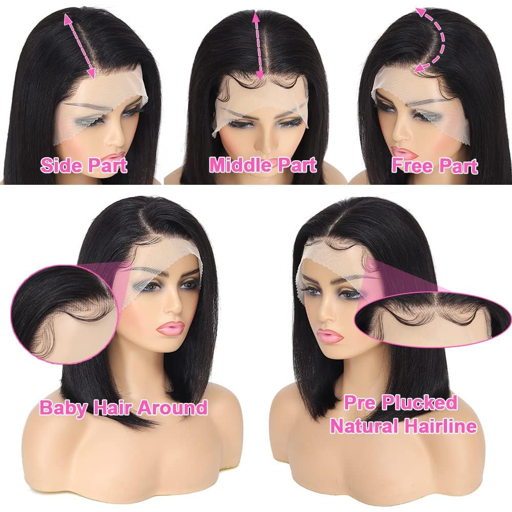 Lace Front Wigs Human Hair Brazilian 13×4 Straight Lace Frontal Wigs Human Hair Wigs for Black Women Pre Plucked with Baby Hair Highlight Blonde Wig 26 Inch