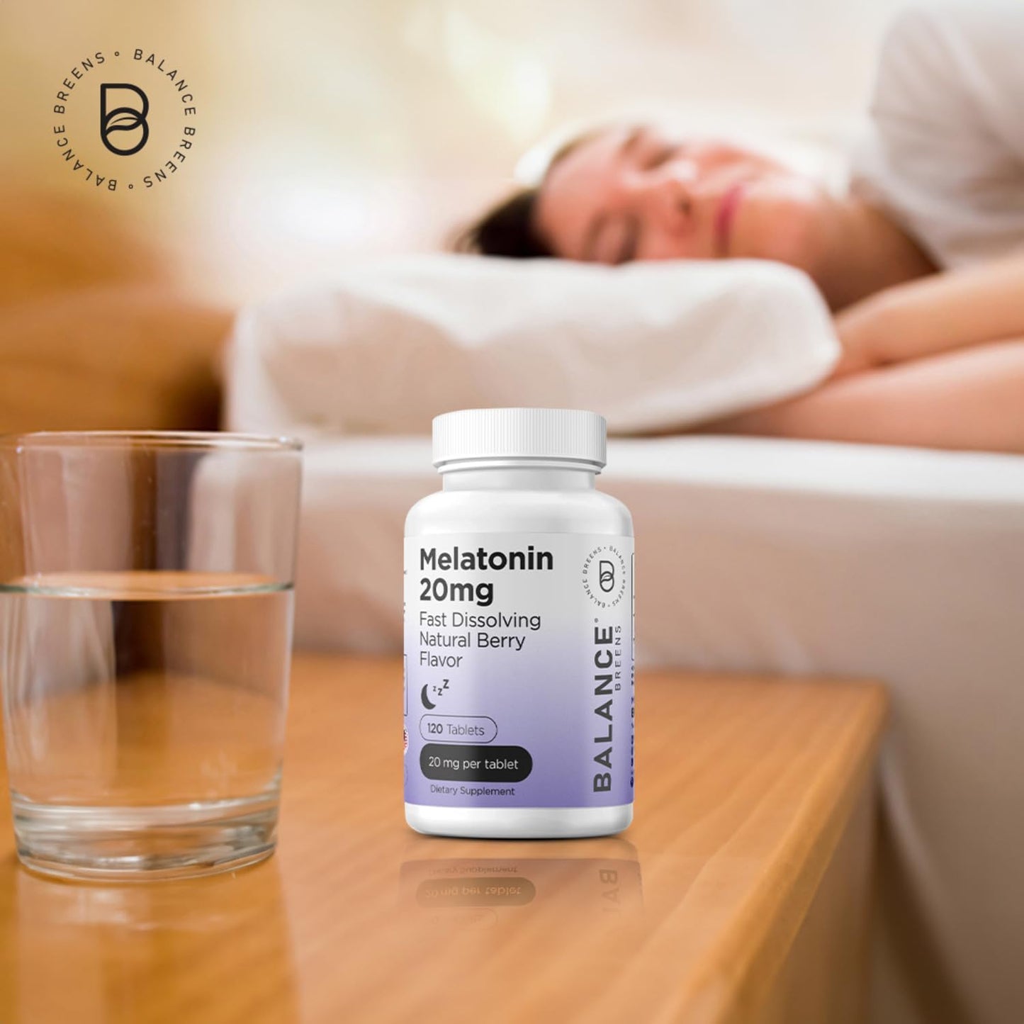 Melatonin 20Mg, 100% Drug Free, Fast-Dissolve 120 Tablets - Natural Sleep Aid, Experience Serene, Restful Nights - Find Your Calm, Embrace Relaxation, Supports Sound Sleep and Tranquility