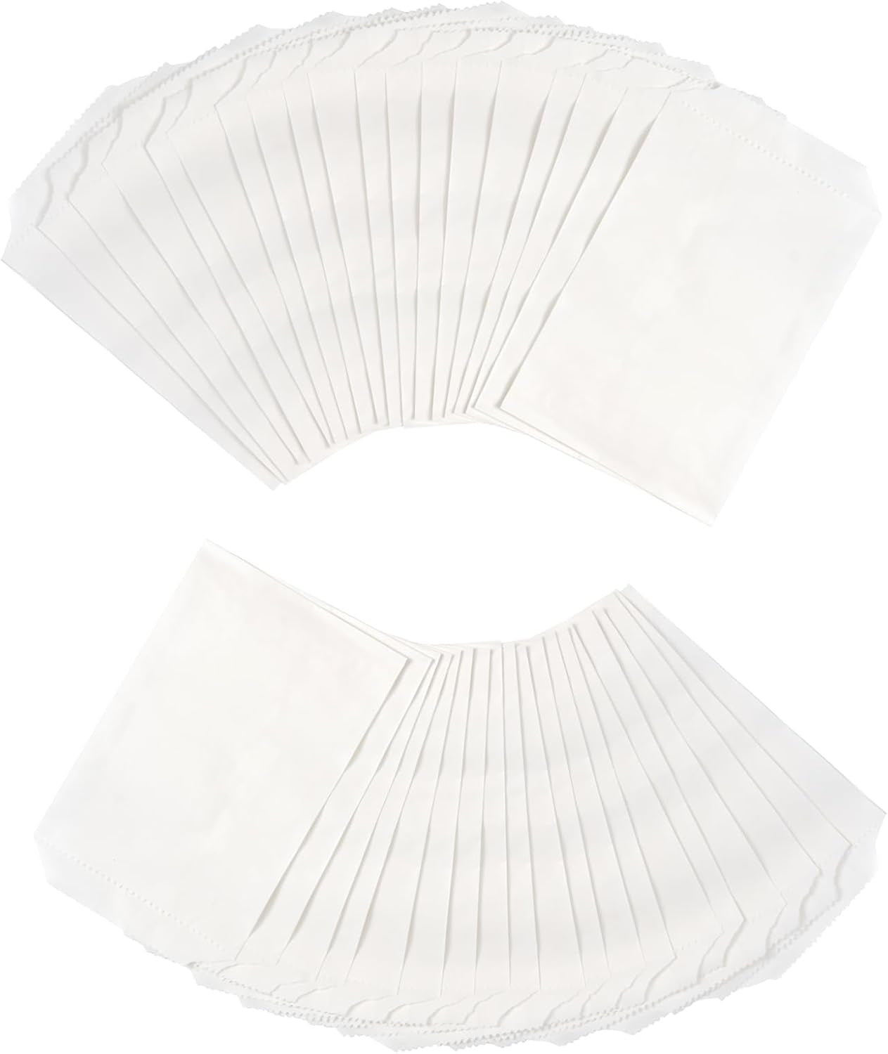 Focciup100-Pack 3X5 Inches White Kraft Paper Treat Bags Flat Favor Bag for Party Small Gift Bag