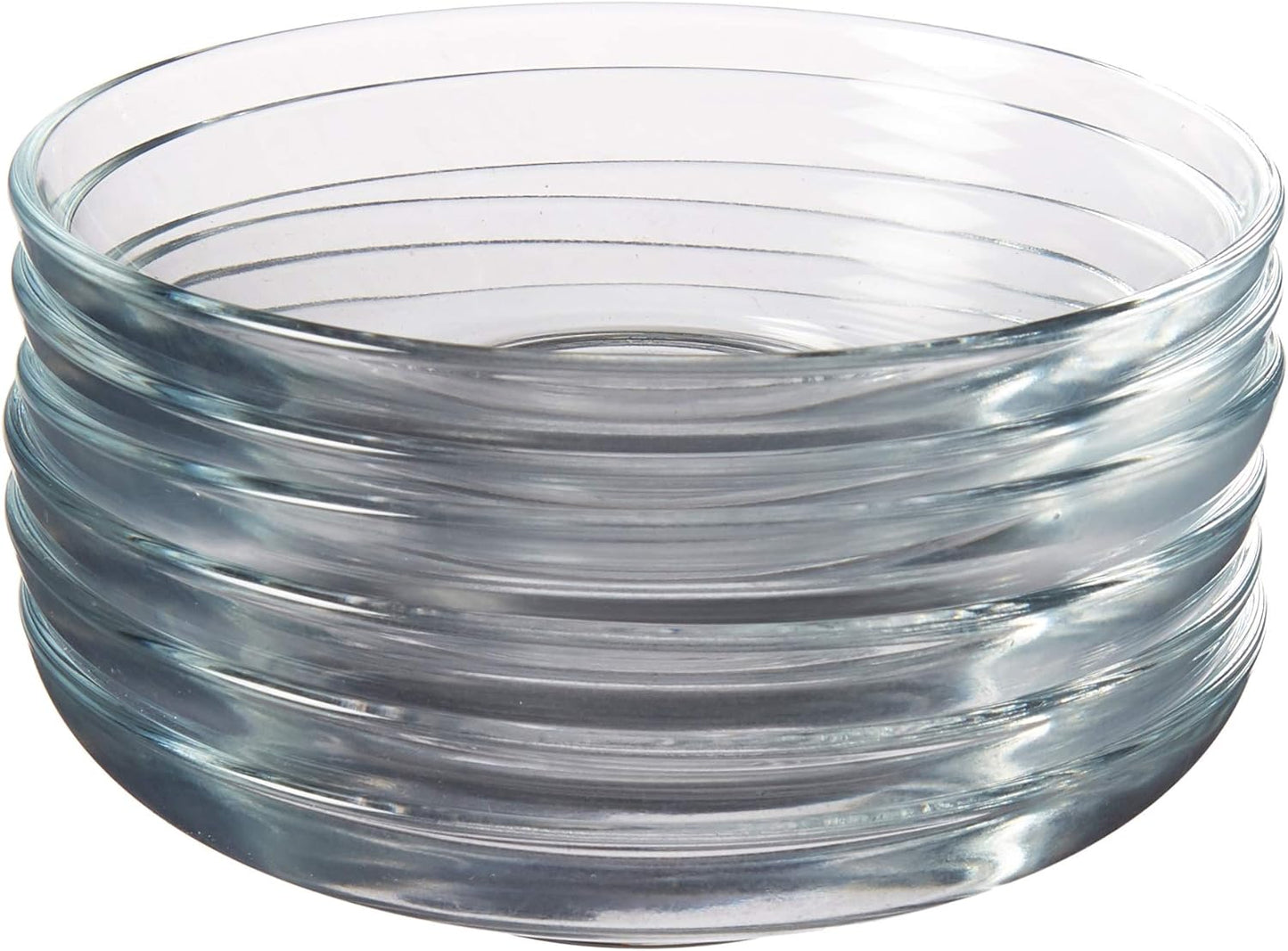 Pasabahce Turkish Glass Saucers Tea Plates, 6 Count