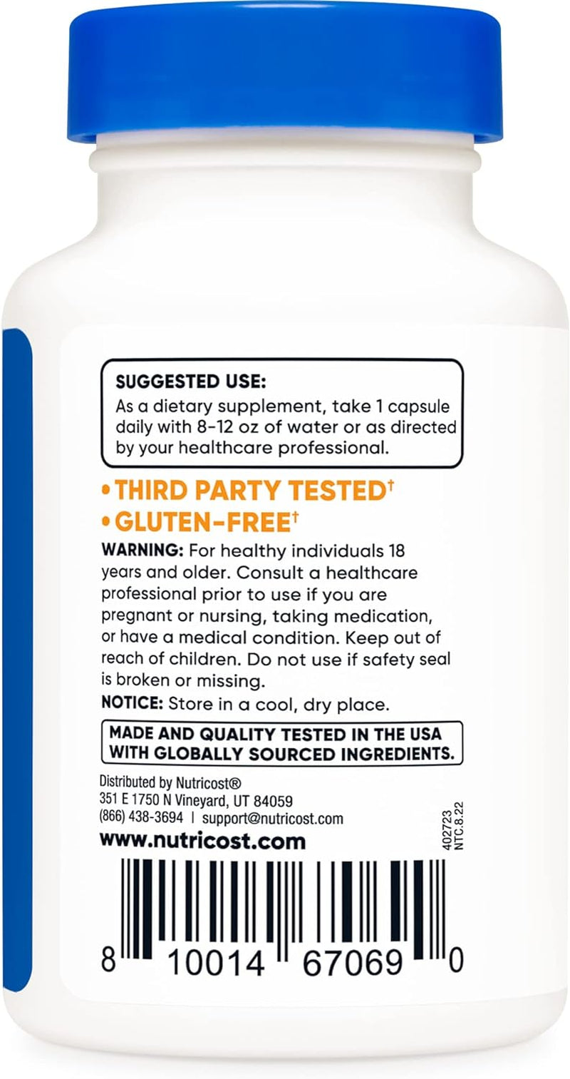 Nutricost Tudca 250Mg, 30 Capsules (Tauroursodeoxycholic Acid) - Gluten Free, Non-Gmo