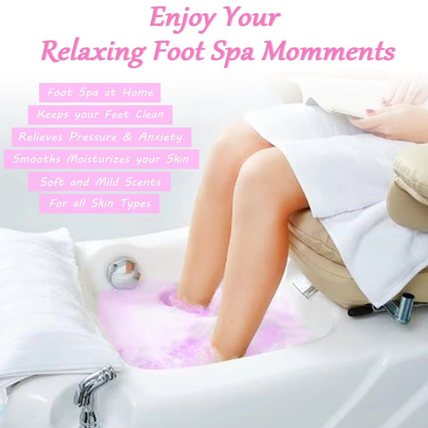 Bath Foot Bombs, 16 Pack Foot Soak with Bath Salt and Tea Tree Oil. Organic Natural Handmade Aroma Pure Essential Oil Bubble Foot Balls for Foot Callus, Dry Cracked, Stubborn Foot Odor Scent.