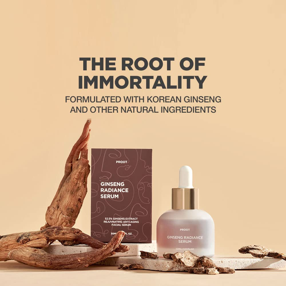 Ginseng Radiance Serum | Ginseng Serum with 52.5% Korean Ginseng Extract | Korean Ginseng Serum Formulated with Ginseng Extract, Hyaluronic Acid & WGF Complex-3 | Korean Ginseng Skin Care Technology