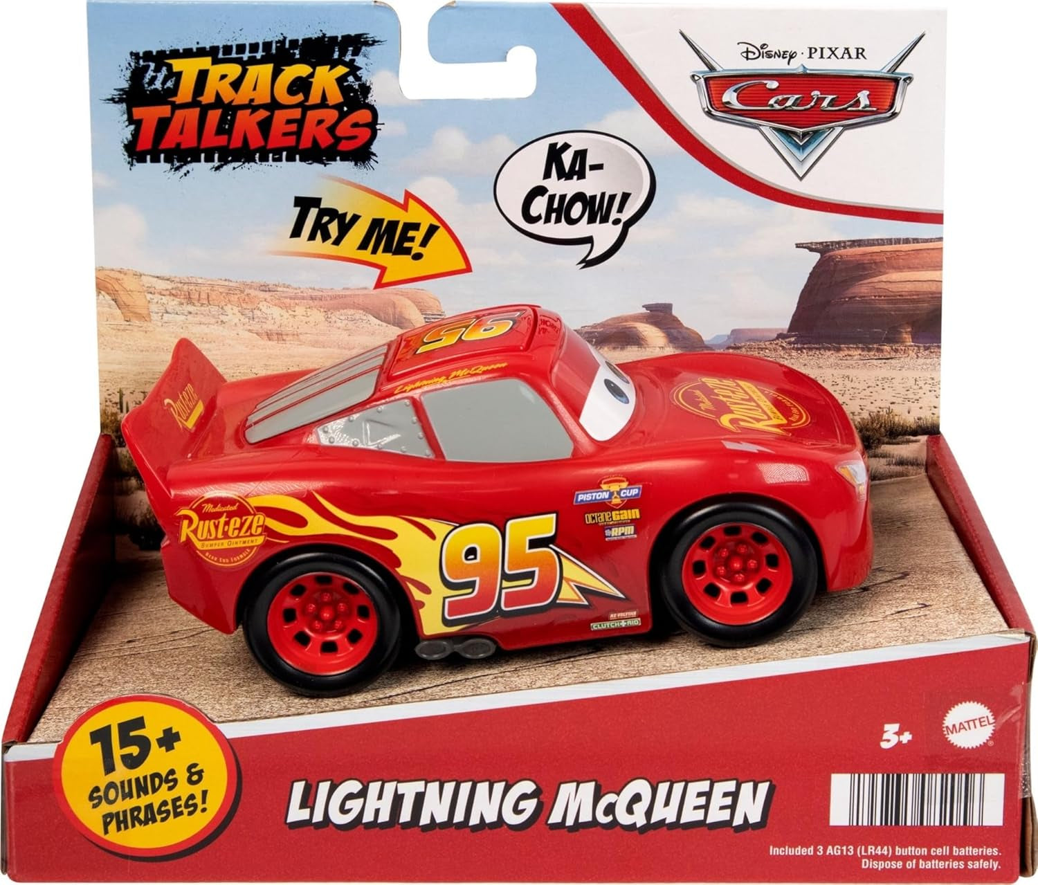 Mattel Disney and Pixar Cars Track Talkers Toy Vehicles, Lightning Mcqueen Talking Car, Collectible Character Car, 5.5-Inch