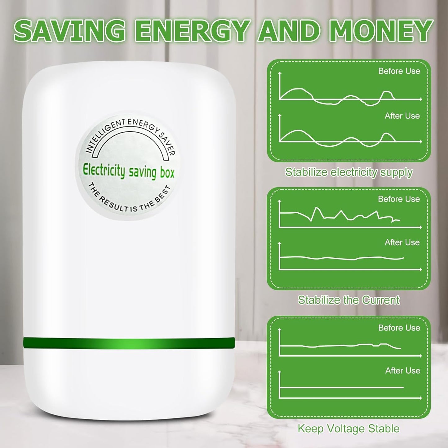 Stop Watt Energy Saving Device,Power Saver Electricity Saving Device save Electricity, Power Energy Saver, Electricity Saving Box with Us Plug 90V-250V 30Kw, 2 Pack