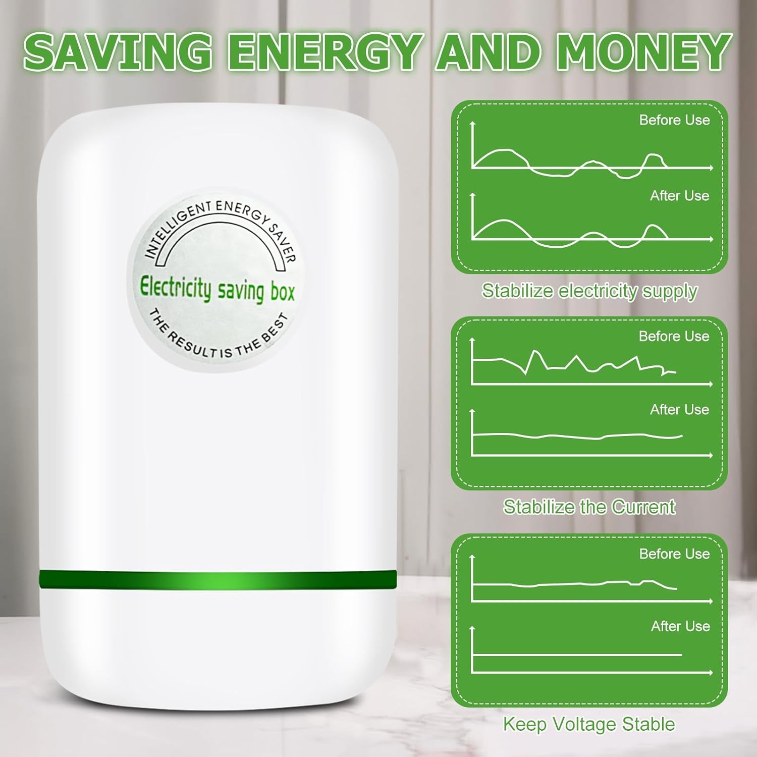 Stop Watt Energy Saving Device,Power Saver Electricity Saving Device save Electricity, Power Energy Saver, Electricity Saving Box with Us Plug 90V-250V 30Kw, 2 Pack