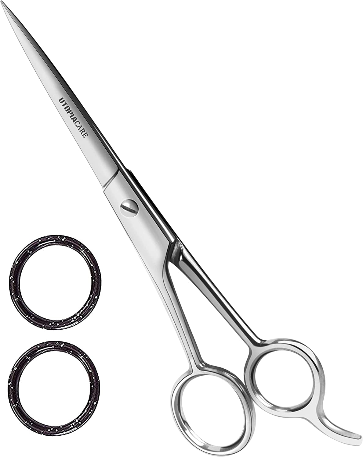 Utopia Care Hair Cutting and Hairdressing Scissors 6.5 Inch, Premium Stainless Steel Shears with Smooth Razor & Sharp Edge Blades, for Salons, Men & Women, Kids, Adults, & Pets - Silver